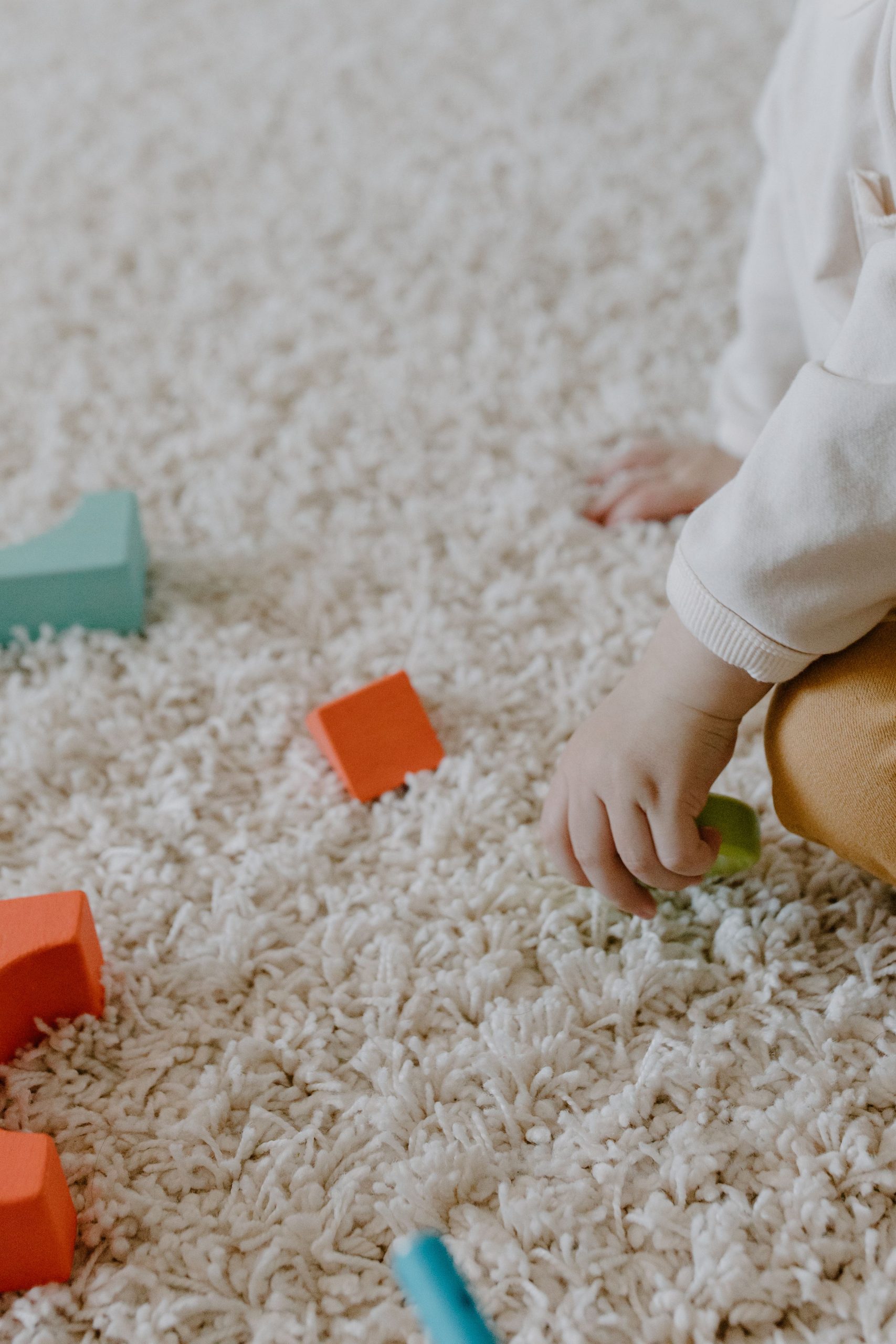 Family enjoying time together on a clean carpet